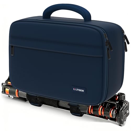 LTGEM Camera Bag Compatible with Canon/Sony/Nikon DSLR Camera, Camera Sling Bag Double-sided Opening for Travel, with Tripod Strap, Shoulder Strap and 6 Divider(Blue) - color: Blue