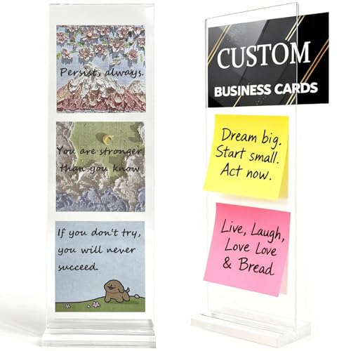 2PCS Removable Monitor Memo Board Sticky Note Holder for Computer Screen Clear Message Board for Office Desk Accessories Acrylic Monitor Side Panel for Home