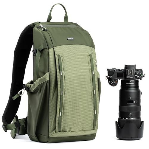 Think Tank Backlight Sprint Lightweight Slim Camera Daypack Backpack for DSLR, Mirrorless, Photography and Video - Montane Green - color: Montane Green, size: 15 Liters