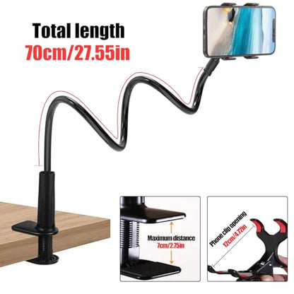 360-Degree Rotating Phone Stand, Adjustable Phone Holder for Desk, Flexible Phone Mount for Video Calls and Watching Videos - color: Black2