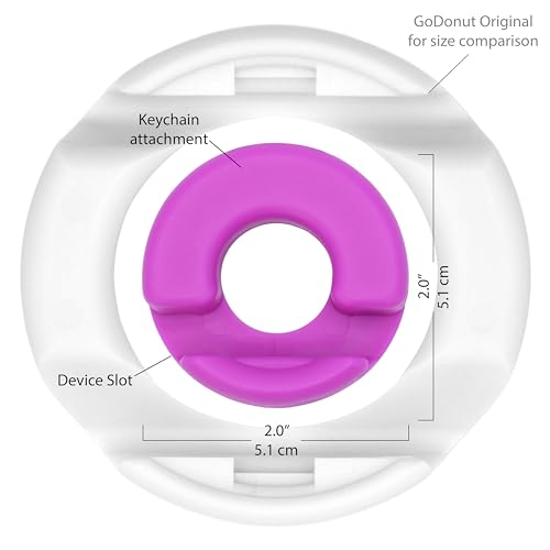 GoDonut Mini – Portable Keychain Cell Phone Stand & Holder – Desk Accessory Perfect for Travel, Office & Nightstand – Compatible with iPad mini and Smartphones - Fuchsia - color: Fuchsia
