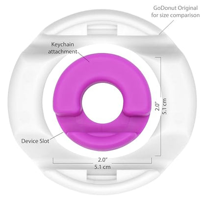 GoDonut Mini – Portable Keychain Cell Phone Stand & Holder – Desk Accessory Perfect for Travel, Office & Nightstand – Compatible with iPad mini and Smartphones - Fuchsia - color: Fuchsia
