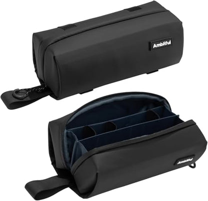 AMBITFUL ZOOM P1 Storage Case for DJI Osmo Pocket 3/4/360, Waterproof PU Leather Carrying Bag, Multi-Layer Large Capacity Travel Pouch, Shoulder Strap Compatible, 170g Compact