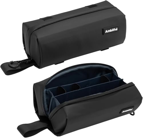 AMBITFUL ZOOM P1 Storage Case for DJI Osmo Pocket 3/4/360, Waterproof PU Leather Carrying Bag, Multi-Layer Large Capacity Travel Pouch, Shoulder Strap Compatible, 170g Compact
