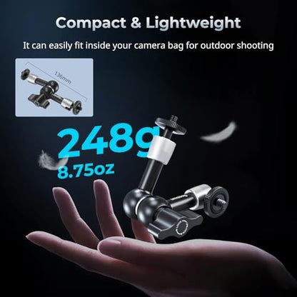 SMALLRIG 5.5-inch Magic Arm 2-Pack, Articulating Adjustable Friction Arm Mount with 1/4"-20 Thread Screw, for Camera Monitor/LED Light Setup, 5316 - style: 2-Pack