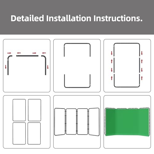 7.87ft x 13.12ft Green Screen Backdrop Kit with Stand, Adjustable Background with Heavy Duty Stand, Large Collapsible Backdrop for Studio Photography, Video Shooting, Live Streaming, Gaming