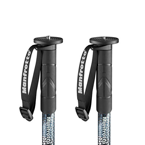 Manfrotto Element MII MMELMIIA5BK, Lightweight 5-Section Aluminium Travel Camera Monopod, with Wrist Strap, Rubber Grip, Twist Locks, Load up 15kg, for Compact Cameras, Mirrorless, DSLR, Black - style: 5 Sections Alu Monop