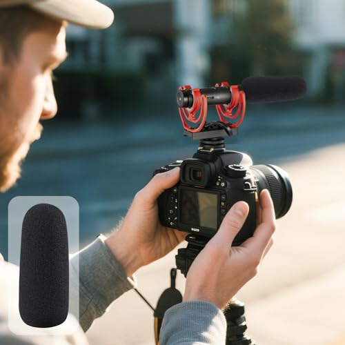 SOULWIT 2Pcs Pop Filter for RØDE(Rode) VideoMic NTG Microphone - Black