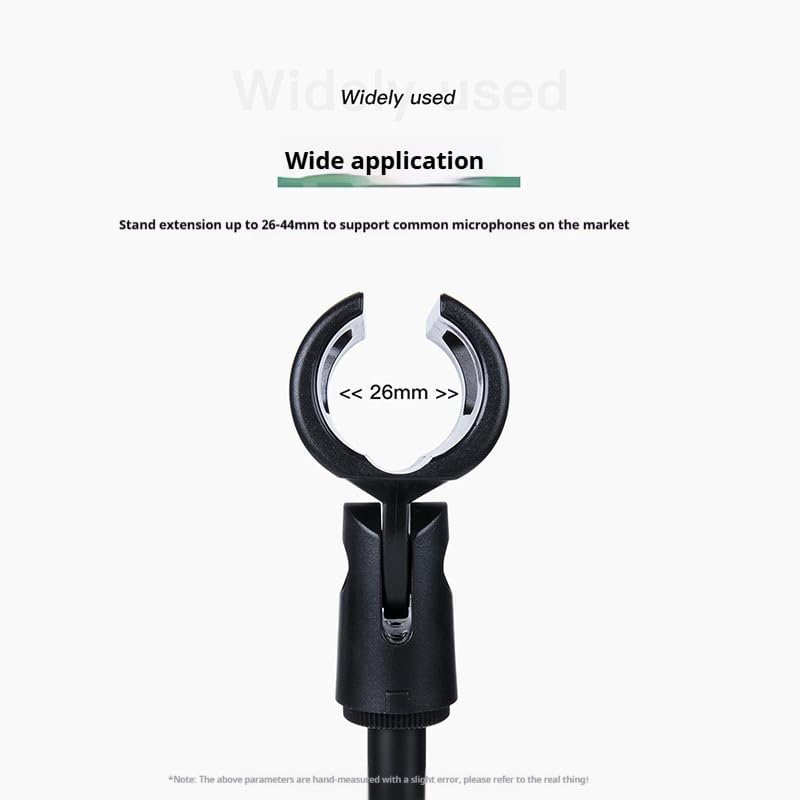 Desktop Microphone Stand, Upgraded Adjustable Table Mic Stand with Mic Clip and 5/8" Male to 3/8" Female Screw for shuer sm58 beta58 SE V7 & Other handheld microphone