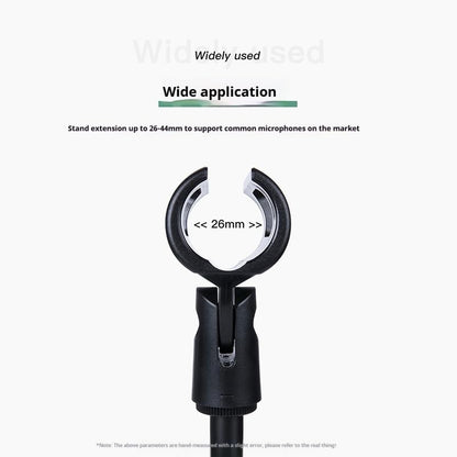 Desktop Microphone Stand, Upgraded Adjustable Table Mic Stand with Mic Clip and 5/8" Male to 3/8" Female Screw for shuer sm58 beta58 SE V7 & Other handheld microphone