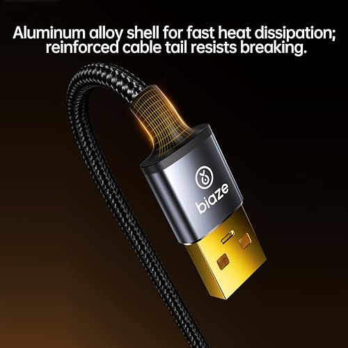 Printer Cable Splitter 2 in 1 Out, USB 2.0 Sharing Switch for Two Computers to One USB Device, 3.5m/11.5ft USB A to B Data Cable for Printer, Scanner, Keyboard, Mouse, Plug and Play