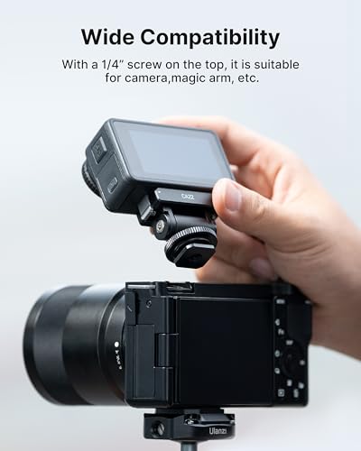 ULANZI CA22 Magnetic Cold Shoe Adapter Mount with 180° Tilt Quick Release | Action Camera Mount Compatible with DJI OSMO Pocket 3/Pocket 4/Pocket 4 Pro/Luna/Action 6 5 4 3 2 Pro/Insta 360 X5 GO Ace Pro