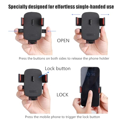 Car Phone Holder Mount for AMPS Standard Diamond Base ，Aluminum 360° Rotation Phone Mount for Car Dashboard Truck Boat Desk， Compatible with iPhone 16 15 14 13 12 Series Samsung S24 S23