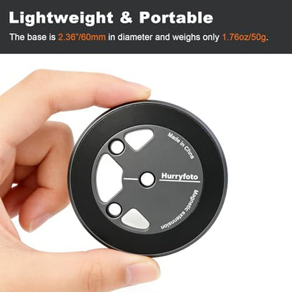 Magnetic Phone Mount Plate with 1/4"-20 Thread & Cold Shoe, N52 Strong Magnet 15N Hold, Aluminum Camera Mount Adapter for iPhone MagSafe, Tripod, Ball Head, Vlogging & Filming Rig (Gray) - color: Gray