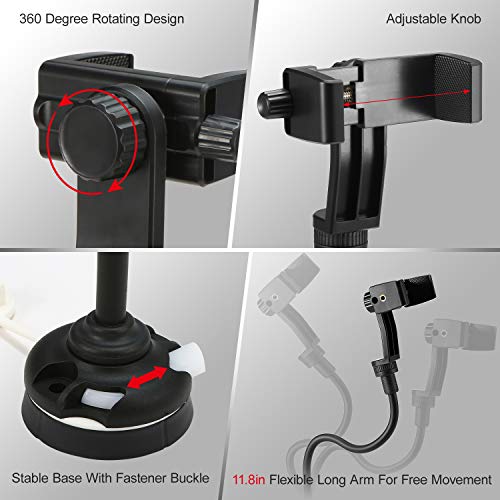 Lixada Kayak Phone Mount Universal Boat Bracket Canoe Camera Mount Holder with Flexible Long Arm