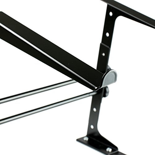 RockJam Portable DJ Laptop Stand with Adjustable Height, Anti-Slip Design, Works For Laptops, Controllers & CD Players - size: Desktop