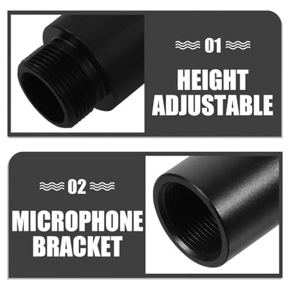 Balacoo Microphone Desk Stand Extension Tube and Arm Stand Extension Rod Kit with 5/8" to 3/8" Adapter for Podcasting and Live Streaming