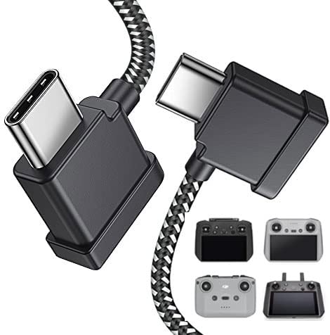 1FT USB C to USB C Remote Controller Cable for IPhone 17/16/15, DJI Mavic 3, Mini 2/3/Mini 4 Pro/5 Pro, Air 2S, Mavic Air 2, DJI RC-N1, RC Pro to Phone/Tablet Cable 90 Degree OTG Data Cord Accessories - style: USB C to USB C