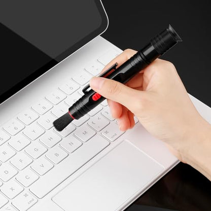 K&F CONCEPT Professional Lens Cleaning Pen*3 with Soft Brush, Carbon Head Lens Cleaning Pen Compatible with Canon, Nikon, Pentax, Sony Digital Camera Cleaning,AR VR Glasses Cleaning