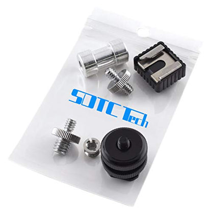 Camera Screw Kit, SDTC Tech 22 pcs Camera Hot Shoe Mount 1/4"-20 and 3/8"-16 Thread Tripod Screw Adapter Converter for Camera/Monopod/Ballhead/Light Stand etc. - color: Hot Shoe Kit