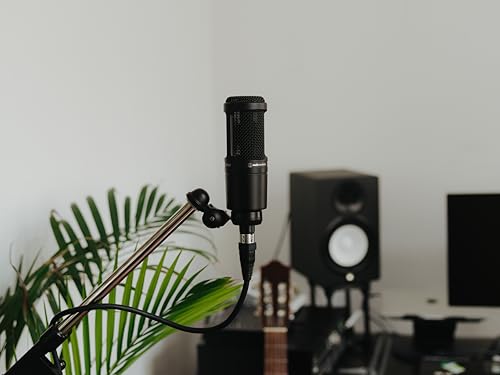 Audio-Technica AT2020 Cardioid Condenser Studio XLR Microphone, Ideal for Project/Home Studio Applications, Black | 20-20, 000 Hz, 144 Db Max Spl, 100 Ω, 48V Phantom Required, Xlr Output, Ideal for Project and Home Studios - color: Black, style: AT2020