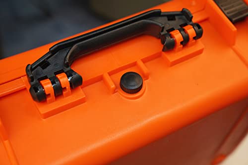 MEIJIA All Weather Portable IP67 Waterproof Protective Case, Hard Camera Case with customizable foam, Perfectly Protection of Camera, Drones,Pistols,Lens,Equipments,18.5 x14.06x6.93inches(Orange) - color: Orange
