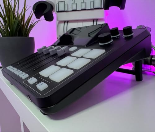 Desktop Audio Stand for Rodecaster Duo, 2.4 inch Rear Riser Elevation - Tool-Free Installation & Anti-Slip Base for Better Screen Viewing and Ventilation