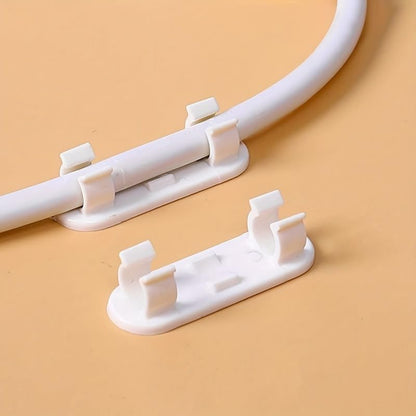 10PCS Adjustable Cable Clips - Cord Organizer for TV, PC & Ethernet, Effortless Under Desk & Wall Wire Management