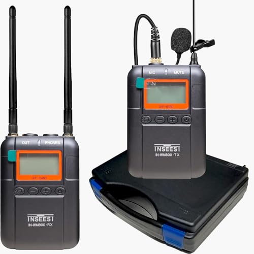 Professional Wireless Video Recording Microphone with 1 Receiver, 1 Transmitter, and 1 Lapel Microphone Compatible with Smartphones, DSLR, and Video Cameras