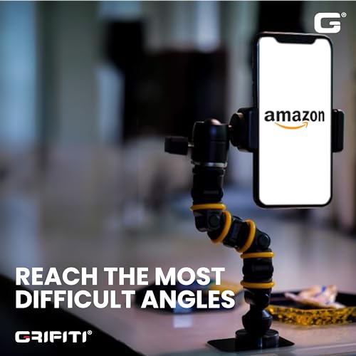 GRIFITI Nootle Recon 5 Flex Arm Leg Magnetic Foot Mini Ball Head Camera Mount Stand Magnetic Foot 6 Inch Flexible Mini Ball Head Attaches to Steel or Other Magnet Surfaces - style: 5 Flex Arm Leg + Mini Ball Head
