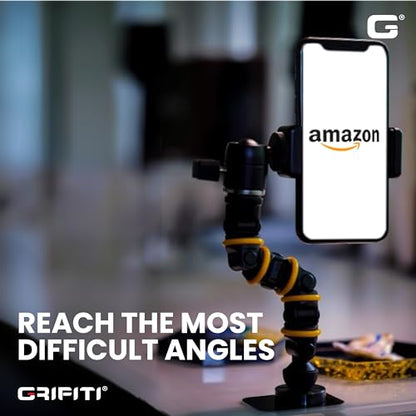 GRIFITI Nootle Recon 5 Flex Arm Leg Magnetic Foot Mini Ball Head Camera Mount Stand Magnetic Foot 6 Inch Flexible Mini Ball Head Attaches to Steel or Other Magnet Surfaces - style: 5 Flex Arm Leg + Mini Ball Head