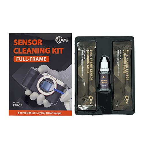 UES FFR24 Full Frame Camera Sensor Cleaning Kit: 14 x 24mm Sensor Cleaning Swabs and 15ml Sensor Cleaner Liquid Solution for Sony Nikon Canon Full-Frame DSLR & Mirrorless CMOS CCD - style: 14 Swabs + 15ml Cleaner