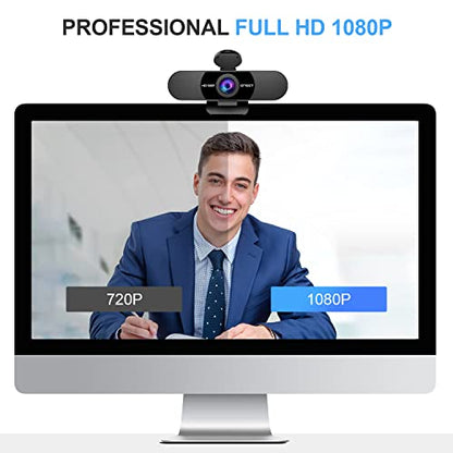 EMEET 1080P Webcam with Microphone, C960 Web Camera, 2 Mics Streaming Webcam, 90°FOV Computer Camera, Plug and Play USB Web Cam for Online Calling/Conferencing, Zoom/Teams/Facetime/YouTube, Laptop/PC - style: Clear 1080P w/ 90° Wide FOV