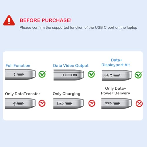 USB C Laptop Docking Station Dual HDMI Monitor, 10-in-1 USBC Hub Dongle Dock with 2 HDMI 4K@60Hz, PD Charging, SD/Micro SD for Laptop MacBook/HP/Dell/Surface/Thinkpad… - color: Gray