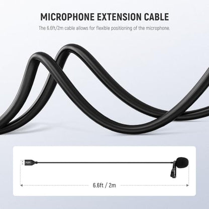 Neewer USB A Lapel Microphone, Plug & Play Mini Omnidirectional Clip On Lavalier Mic 2m Cable for USB 2.0 Mac Windows PC Laptop Computer YouTube Skype Podcast Gaming Vlog Video Conferencing, LM1 - style: 1 Pack w/USB A Plug