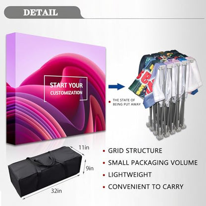 Customize Fabric Display Stand Trade Show Backdrop Portable Aluminum Pop Up Display Banner Backdrop with Collapsible Frame and Banner Set 10×7.5 FT - color: Pop-Up Displays, size: 10×7.5 FT