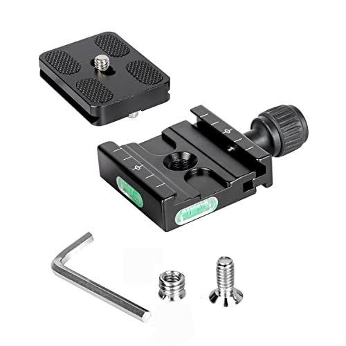 Koolehaoda 50mm Quick Release Plate & Clamp Set - Aluminum, Arca Swiss | QR Plate Adapter with Clamp, Arca-Swiss Standard Compatible, for DSLR Camera Tripod Ball Head Monopod Gimbal Stabilizer - color: KQ-50 QR pale
