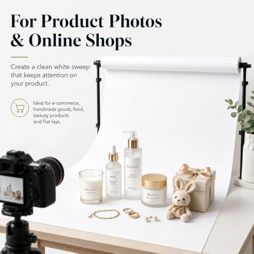 Yizhily Seamless Aspen Backdrop Paper Roll, 53" x 16.4', Heavyweight MatteAspen Photo Background for Small Studio Headshots, Tabletop Product & Food Photography - color: Aspen, size: 53" x16.4'