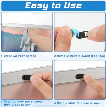 30Pcs Webcam Cover, Camera Privacy Cover Slide, Phone Laptop Camera Computer Cameras Covers Slide, Webcam Covers for Laptops Protect Your Privacy Security Fits Most Laptop, Desktop, Smartphone