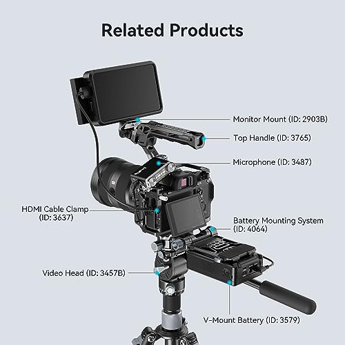 SmallRig A7RIII / A7III / A7M3 Camera Cage for Sony A7RIII / A7III / A7M3 Camera (ILCE-7RM3 / A7R Mark III), w/Shoe Mount, Built-in NATO Rail, Accessible for Sony XLR-K2M/K1M, Black – 2087