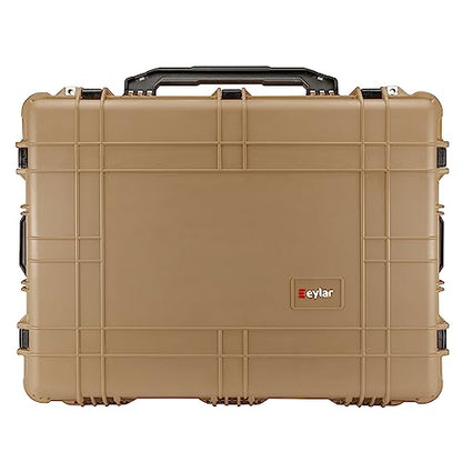 Eylar 31.5" X-Large Protective Roller Hard Case for Cameras, Drones, Tools, and AV Equipment with IP67 Waterproof, Shock Resistant, and Customizable Foam Inserts (Tan FDE) - color: Tan