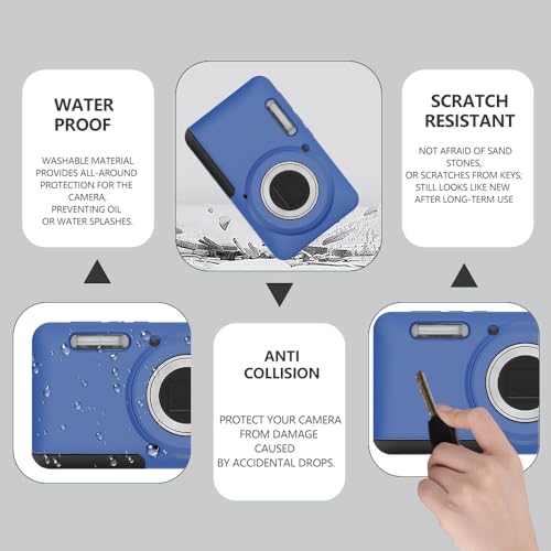 Case for Kodak PIXPRO FZ55 Case, Soft Silicone for Kodak PIXPRO FZ55 - Anti-Scratch Slim Fit Lightweight Protective - Blue - color: Blue