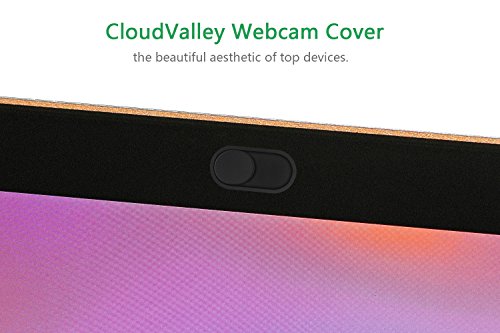 CloudValley Webcam Cover Slide, [5 Pack] 0.6mm-Thin Metal Web Camera Cover Sticker for MacBook Pro, MacBook Air, Laptop, iMac, PC, Surfcase, iPhone 8/7/6 Plus, Privacy Cover, Black-5 pcs - color: Black-5 pcs, size: 5 packs webcam cover