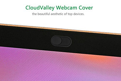 CloudValley Webcam Cover Slide, [5 Pack] 0.6mm-Thin Metal Web Camera Cover Sticker for MacBook Pro, MacBook Air, Laptop, iMac, PC, Surfcase, iPhone 8/7/6 Plus, Privacy Cover, Black-5 pcs - color: Black-5 pcs, size: 5 packs webcam cover