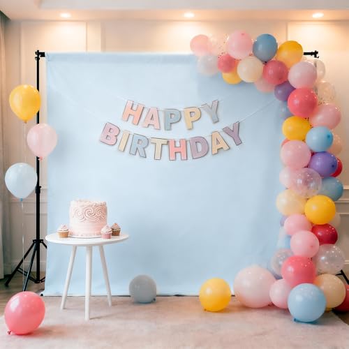 Dusty Blue Photo Backdrop for Photoshoot 5x7ft, Zoom Meeting Photography Backdrop Studio Shooting Props - color: Blue Aura, size: 5x7ft
