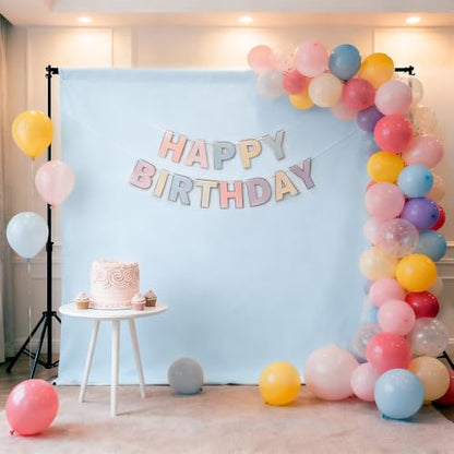 Dusty Blue Photo Backdrop for Photoshoot 5x7ft, Zoom Meeting Photography Backdrop Studio Shooting Props - color: Blue Aura, size: 5x7ft