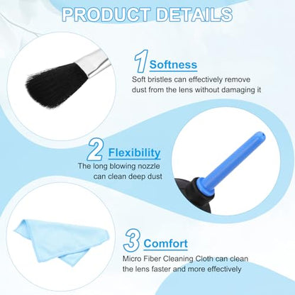 PATIKIL Camera Cleaning Kit, Lens Cleaner Kit with Lens Brush Pen, Microfiber Cleaning Cloth Cleaning Tool Accessories for Camera, SLR, Telescope, Magnifying Glass, Phone,1 Set