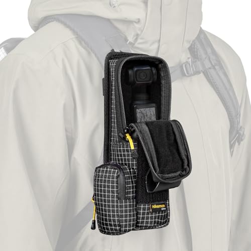 HIKEMAN Backpack Shoulder Strap Bag for DJI Osmo Pocket 3, Quick Access and Lightweight Protective Pouch, Water-Resistant Portable Storage Bag for Camera & Accessories, Daily Outdoor (Black) - color: Black