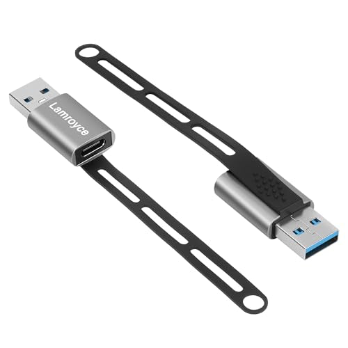 USB 3.0 to USB C 3.1 Adapter 2 Pack, Portable USB Type-C Female to USB A Male Converter Connector, with Lanyard Keychain Support fast charging and 5Gbps data transfer for iPhone17/16 Series,Galaxy S25 - color: USB-A Male to USB C Female, size: 2 Pack