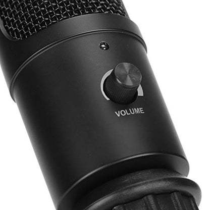 A6 USB Condenser Microphone for PC & Laptop, Plug & Play, Cardioid Pickup, 30Hz-20KHz Frequency Response, Noise Reduction, for Recording, Streaming, Podcasting, Voice Chat
